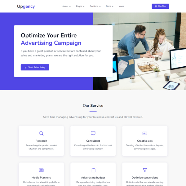 Upgency bootstrap template